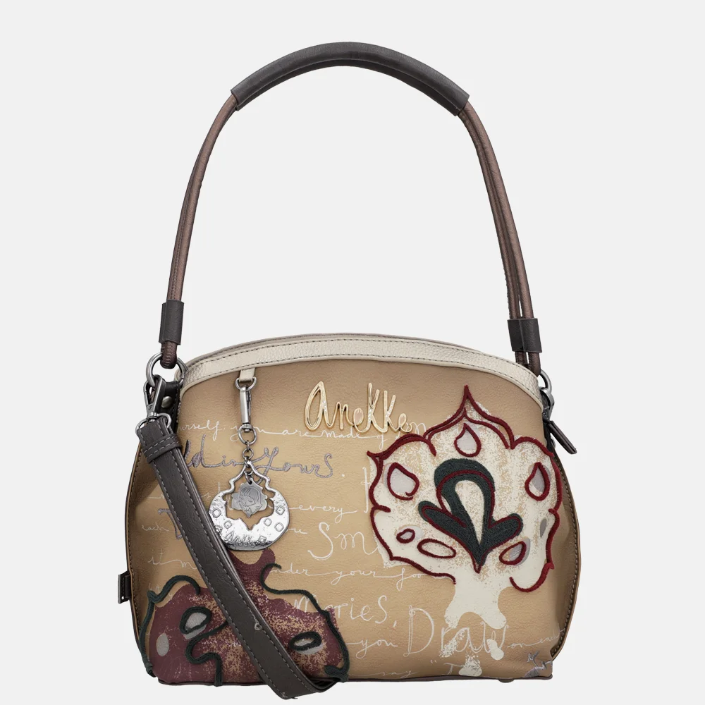 Anekke schoudertas beige multi