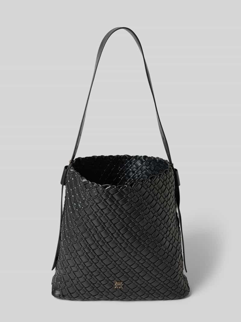 Tommy Hilfiger Shopper met grof geweven motief