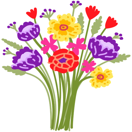 Boeketcadeau Gemengd boeket bonte bloemen