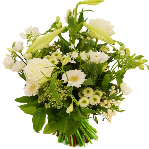 Boeketcadeau Speels boeket witte bloemen