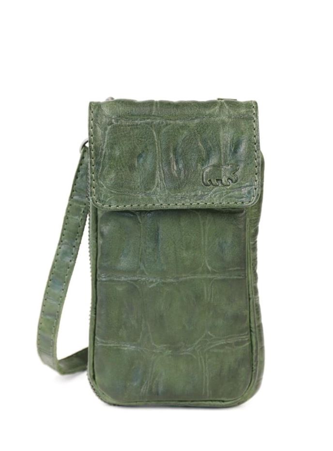 Bear Design Phone Bag Ahana Telefoontasje Groen Croco