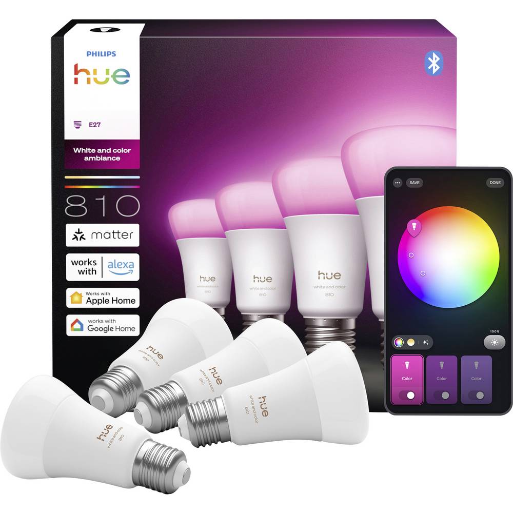 Philips LED-lamp 929003853407 Energielabel: D (A - G) Hue White & Col. Amb. E27 Energielabel: D (A - G)
