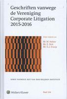 Geschriften vanwege de Vereniging Corporate Litigation 2015-2016
