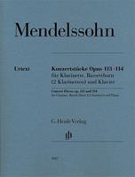 Felix Mendelssohn Bartholdy Konzertstücke op. 113 und 114 für Klarinette, Basetthorn (2 Klarinetten) und Klavier