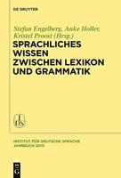 De Gruyter Sprachliches Wissen zwischen Lexikon und Grammatik