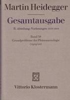 Martin Heidegger Grundprobleme der Phänomenologie (Wintersemester 1919/20)