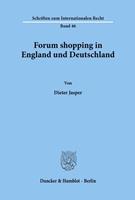Dieter Jasper Forum shopping in England und Deutschland.