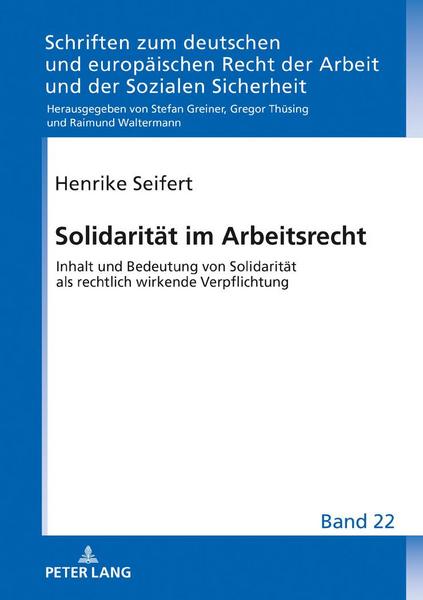 Henrike Seifert Solidarität im Arbeitsrecht