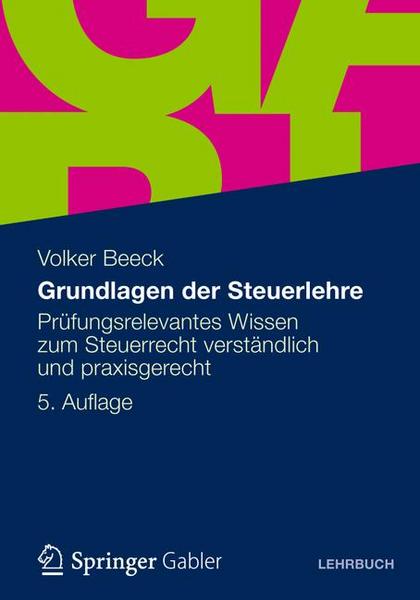 Volker Beeck Grundlagen der Steuerlehre