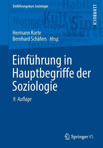 Springer Fachmedien Wiesbaden GmbH Einführung in Hauptbegriffe der Soziologie