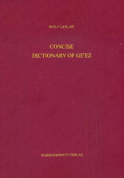 Wolf Leslau Concise Dictionary of Ge'ez