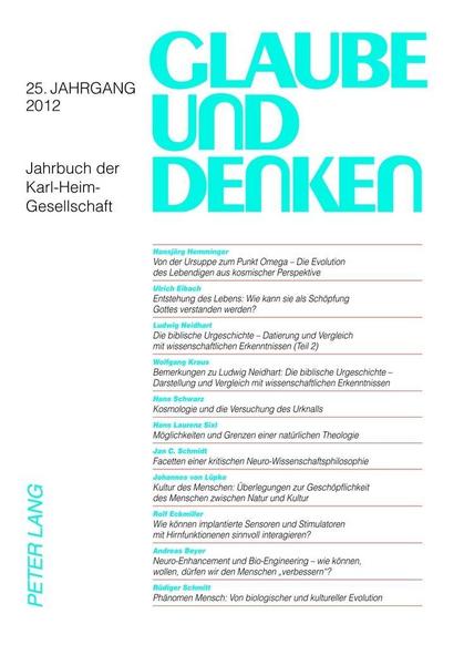 Peter Lang GmbH, Internationaler Verlag der Wissenschaften Glaube und Denken