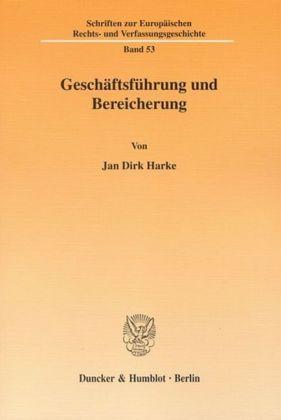 Jan Dirk Harke Geschäftsführung und Bereicherung.