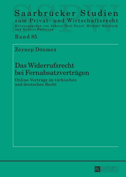 Zeynep Dönmez Das Widerrufsrecht bei Fernabsatzverträgen