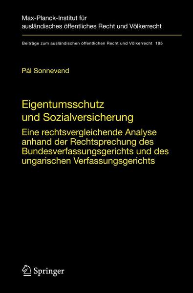 Pál Sonnevend Eigentumsschutz und Sozialversicherung