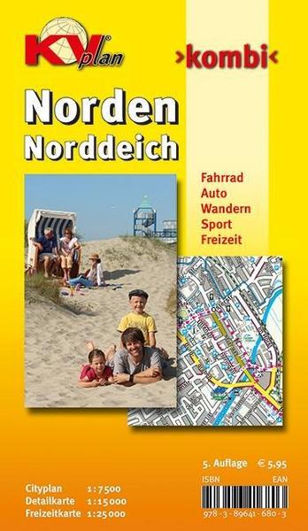Sascha René Tacken Norden, KVplan, Radkarte/Freizeitkarte/Stadtplan, 1:25.000 / 1:15.000 / 1:7.500