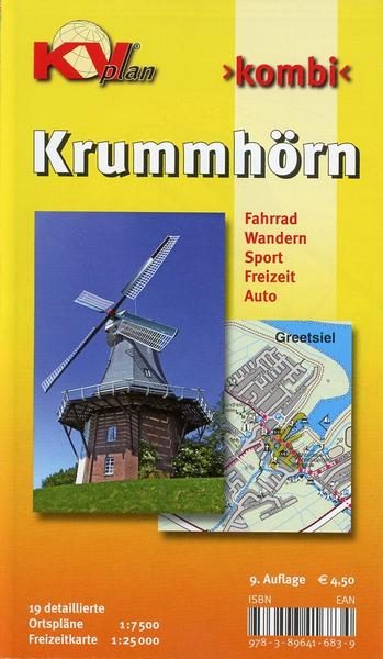Sascha René Tacken Krummhörn & Greetsiel (mit 19 Detailkarten), KVplan, Radkarte/Freizeitkarte/Stadtplan, 1:30.000 / 1:7.500