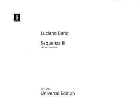 Universal Edition AG Berio, L: Sequenza III