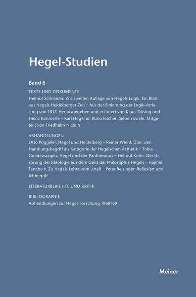 Meiner, F Hegel-Studien Band 6