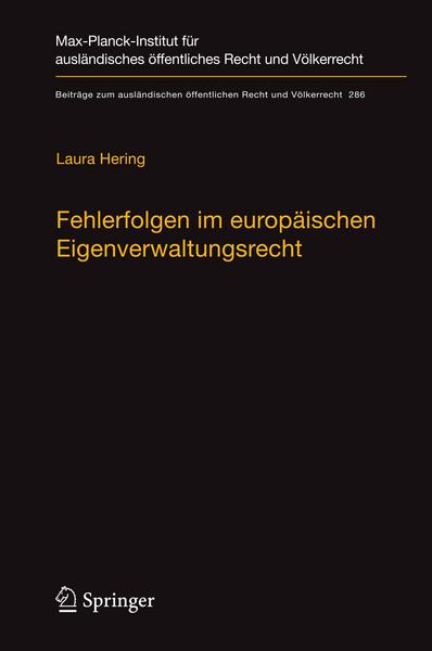 Laura Hering Fehlerfolgen im europäischen Eigenverwaltungsrecht