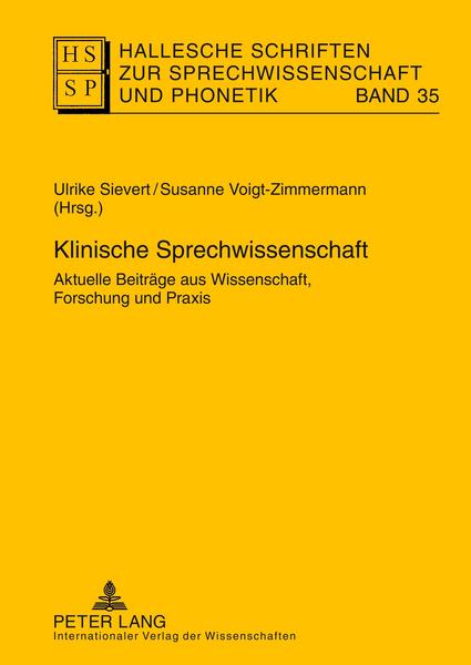 Peter Lang GmbH, Internationaler Verlag der Wissenschaften Klinische Sprechwissenschaft