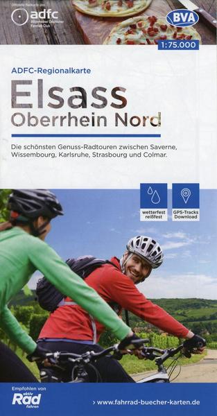 BVA BikeMedia ADFC-Regionalkarte Elsass Oberrhein Nord 1:75.000