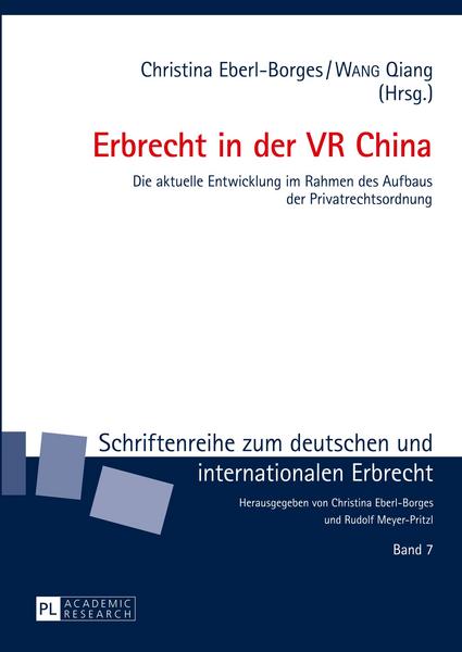 Peter Lang GmbH, Internationaler Verlag der Wissenschaften Erbrecht in der VR China