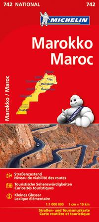Michelin Editions des Voyages Michelin Nationalkarte Marokko 1 : 1.000 000