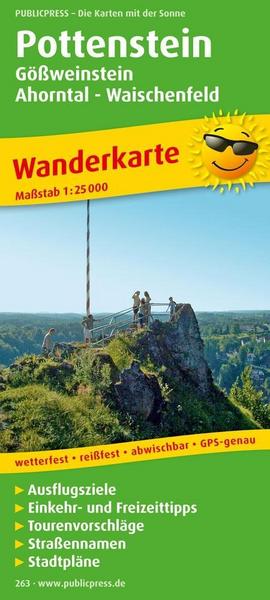Freytag-Berndt und ARTARIA Wanderkarte Pottenstein, Gößweinstein - Ahorntal - Waischenfeld 1 :25 000