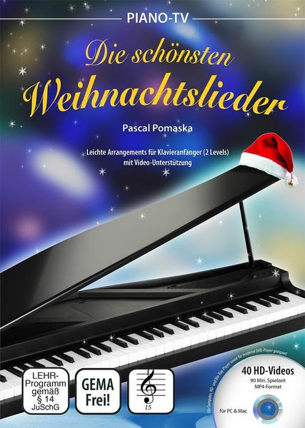 Pascal Pomaska Piano-TV: Die schönsten Weihnachtslieder (mit DVD)