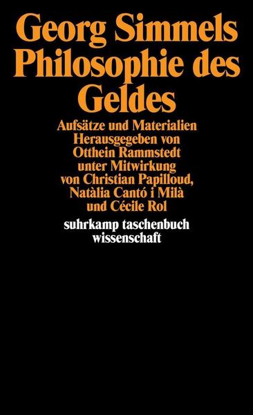 Otthein Rammstedt Georg Simmels ' Philosophie des Geldes'