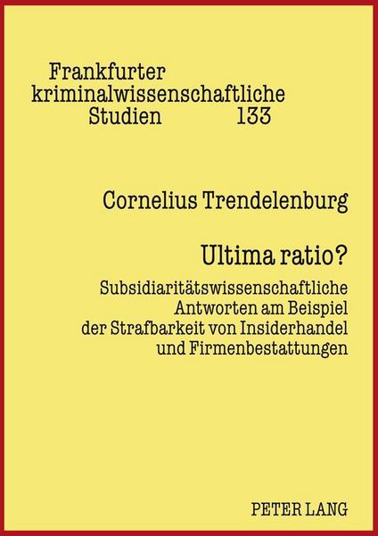 Cornelius Trendelenburg Ultima ratio℃