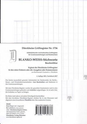 Constantin Dürckheim DürckheimRegister BLANKO: WEISS-GROSS Beschreibbar