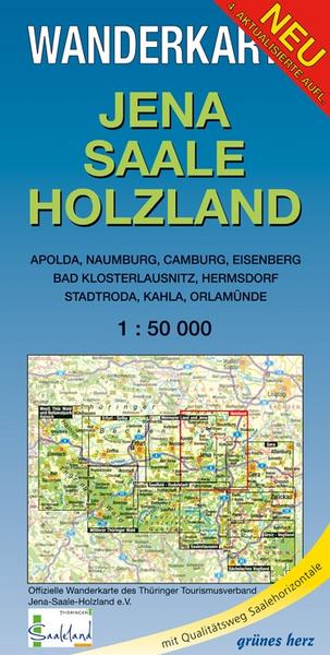 Grünes herz Jena - Saale - Holzland 1 : 50 000 Wanderkarte