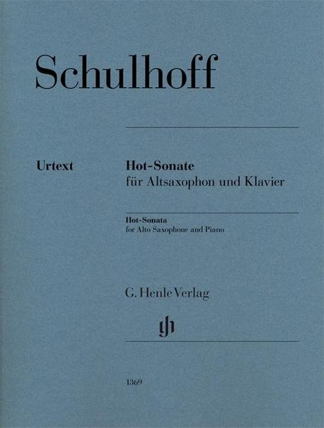 Erwin Schulhoff Hot-Sonate für Altsaxophon und Klavier, Urtext