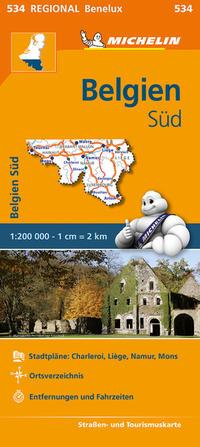Michelin Editions des Voyages Michelin Belgien Süd. Straßen- und Tourismuskarte 1:200.000