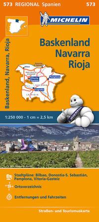 Michelin Editions des Voyages Michelin Baskenland, Navarra, Rioja. Straßen- und Tourismuskarte 1:250.000