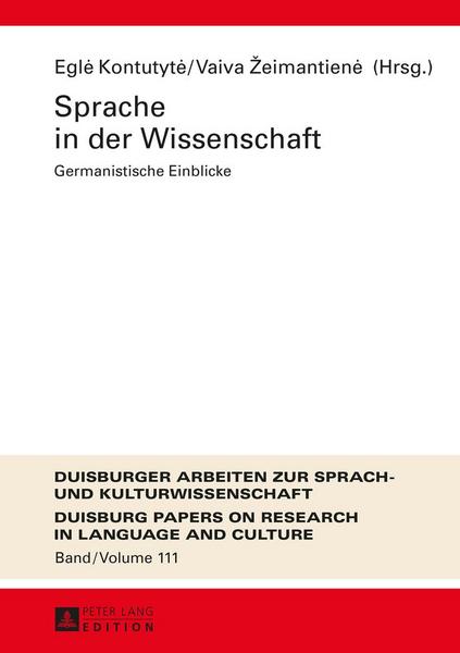 Peter Lang GmbH, Internationaler Verlag der Wissenschaften Sprache in der Wissenschaft