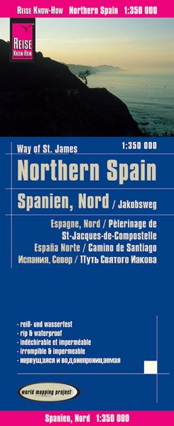 Reise Know-How Verlag Peter Rump Reise Know-How Landkarte Spanien Nord / Jakobsweg (1:350.000)