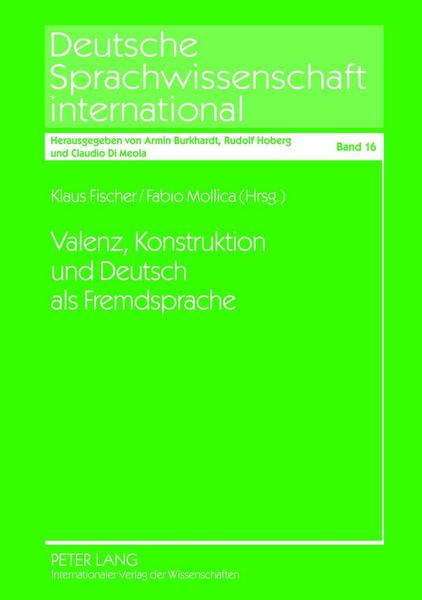 Peter Lang GmbH, Internationaler Verlag der Wissenschaften Valenz, Konstruktion und Deutsch als Fremdsprache