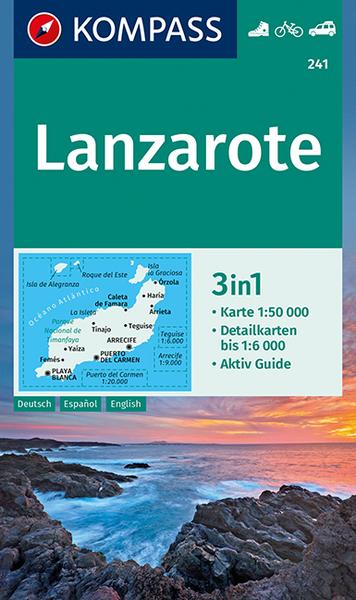 Kompass-Karten KOMPASS Wanderkarte 241 Lanzarote 1:50.000