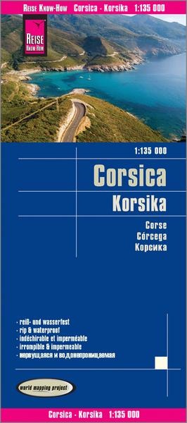 Reise Know-How Verlag Peter Rump Reise Know-How Landkarte Korsika / Corsica (1:135.000)