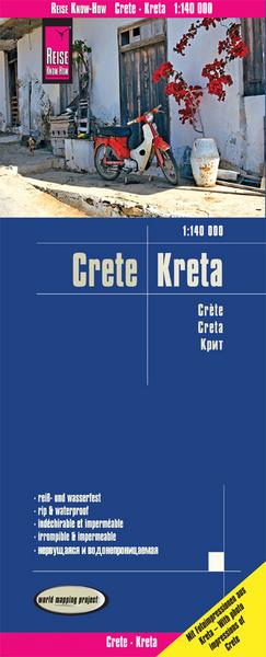 Reise Know-How Verlag Peter Rump Reise Know-How Landkarte Kreta / Crete (1:140.000)