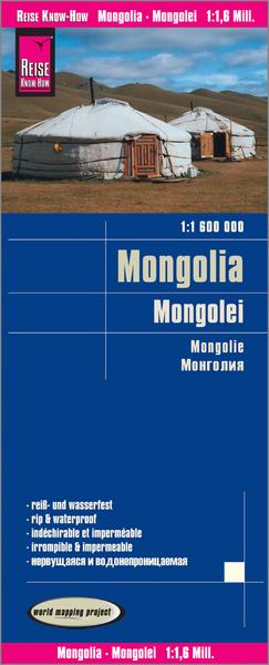 Reise Know-How Verlag Peter Rump Reise Know-How Landkarte Mongolei (1:1.600.000)