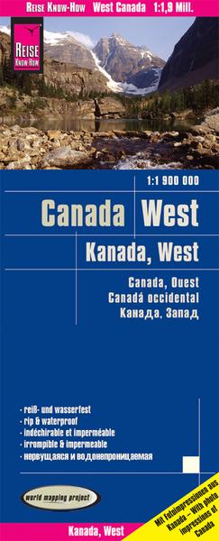 Reise Know-How Verlag Peter Rump Reise Know-How Landkarte Kanada West / West Canada (1:1.900.000)