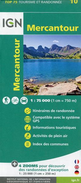 TOP75010 IGN 75 000 Touristische Wanderkarte 10 Mercantour