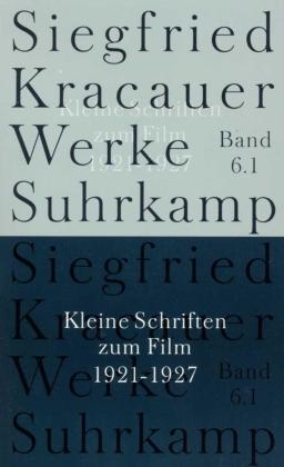 Siegfried Kracauer Werke in neun Bänden