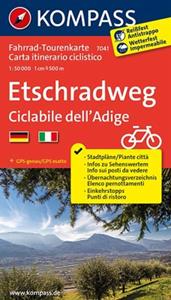 Kompass-Karten KOMPASS Fahrrad-Tourenkarte Etschradweg - Ciclabile dell'Adige 1:50.000