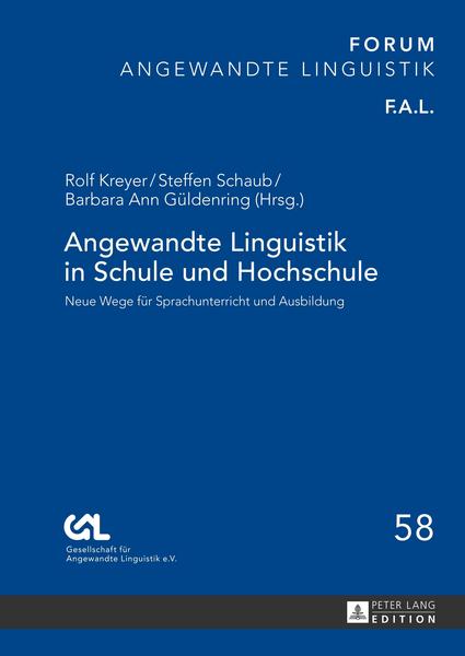 Peter Lang GmbH, Internationaler Verlag der Wissenschaften Angewandte Linguistik in Schule und Hochschule