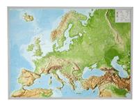 Andre Markgraf, Mario Engelhardt Reliefkarte Europa Gross 1 : 8.000.000 mit Aluminium Rahmen